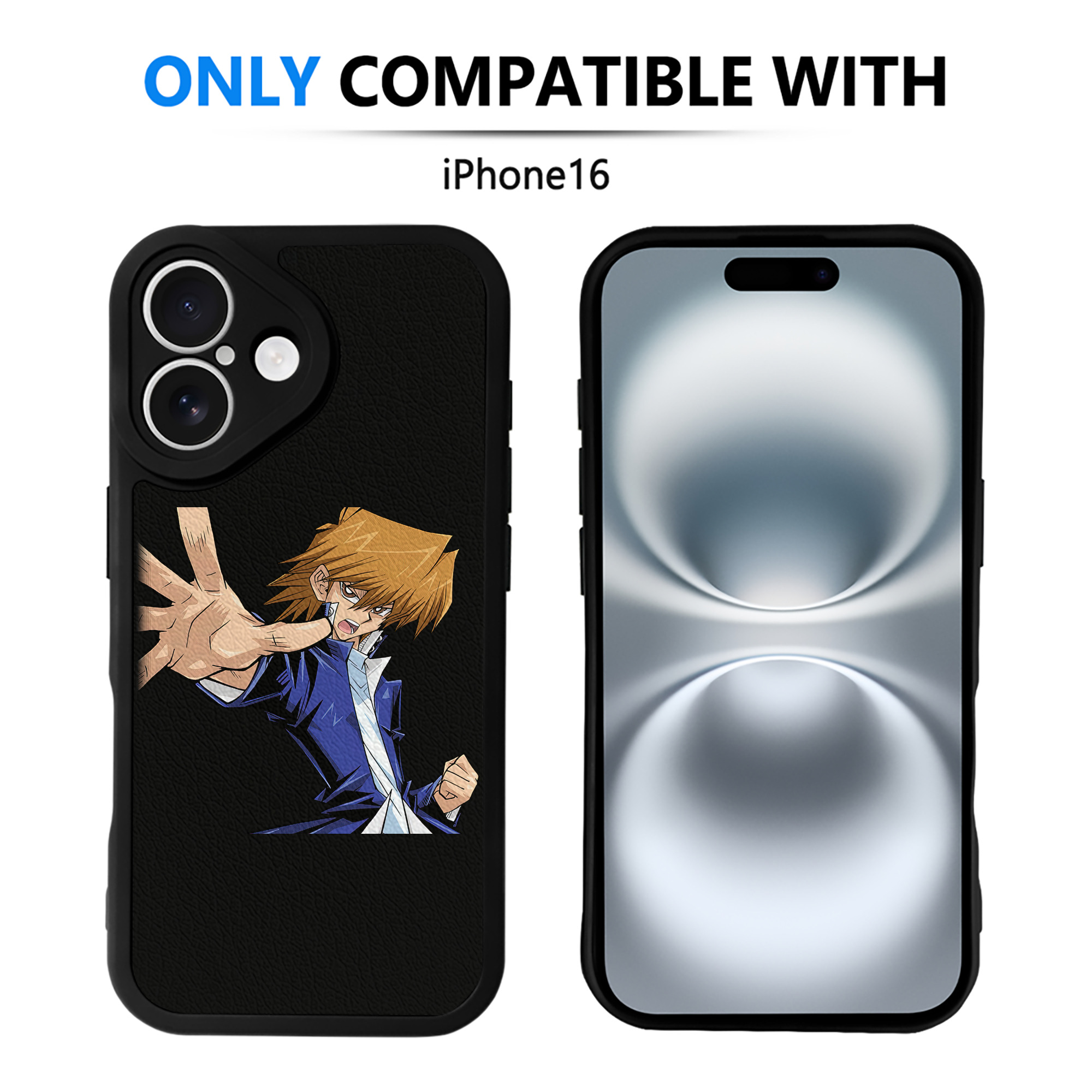 遊☆戯☆王 Yu-Gi-Oh! 【iPhone 16シリーズ対応】シリコンスマホケース（レザー調） 材質：シリコン